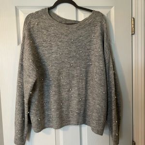 H&M - Holiday Season Pearl Embellished Sweater - Size XL